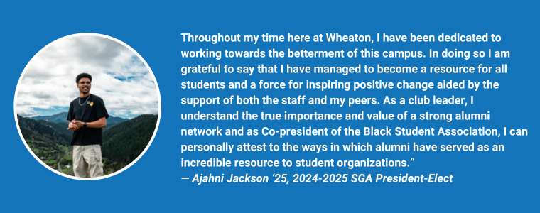 Ajahni Jackson ‘25, 2024-2025 SGA President-Elect Ajahni Jackson ‘25, 2024-2025 SGA President-Elect