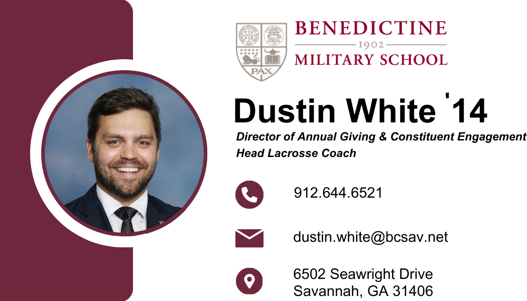 Dustin White Contact Card