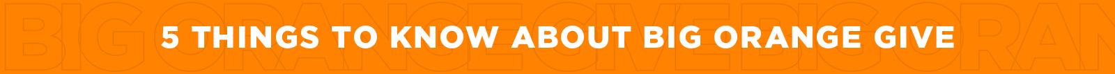 5 Things to Know About Big Orange Give 5 Things to Know About Big Orange Give