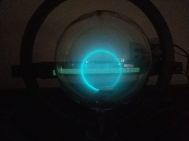 Working apparatus, glowing blue Working apparatus, glowing blue