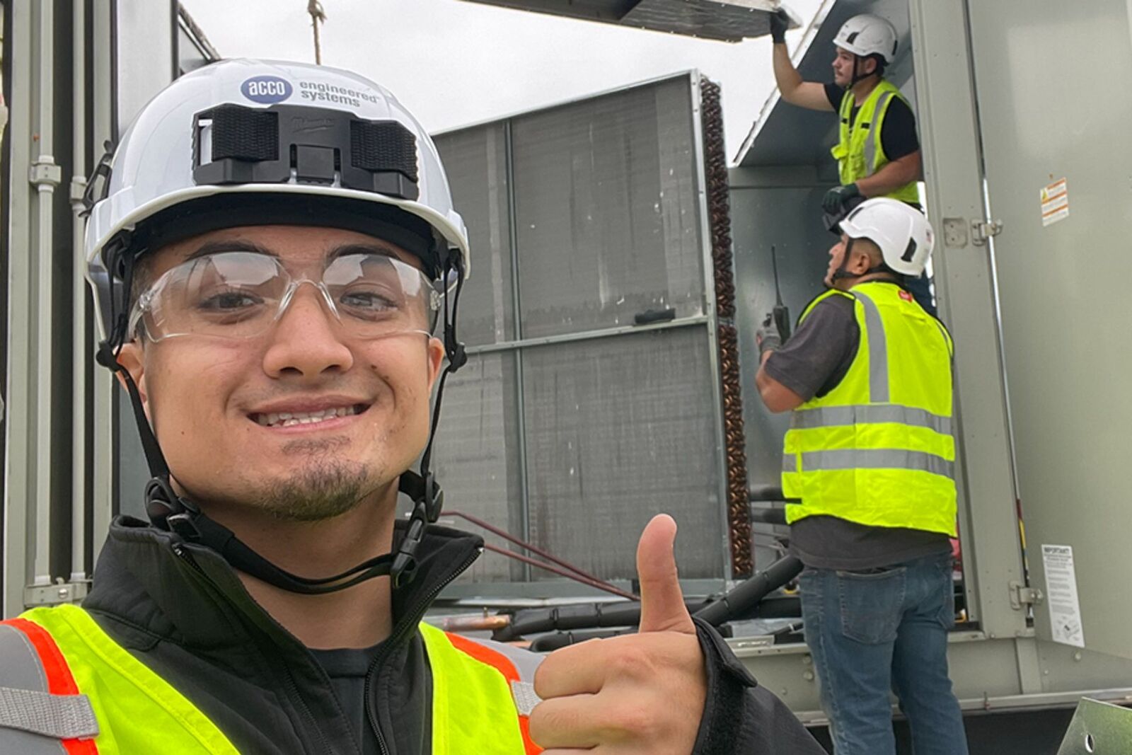 Student working on a Project site