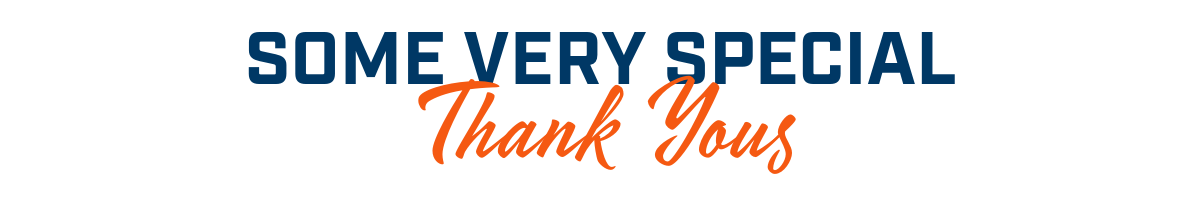 Some very special thank yous