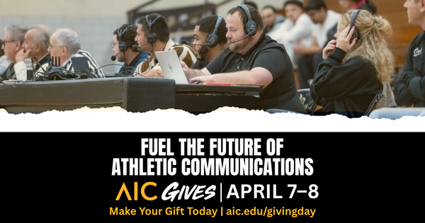 AIC Athletic Communications Team at Work AIC Athletic Communications Team at Work