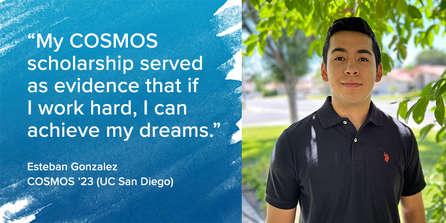 COSMOS scholarship recipient Esteban Gonzalez