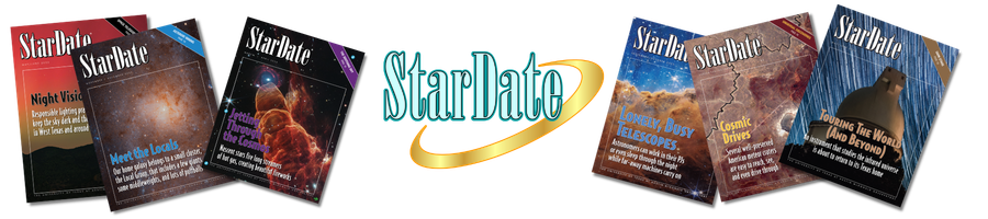 Stardate logo surrounded by sample magazine covers
