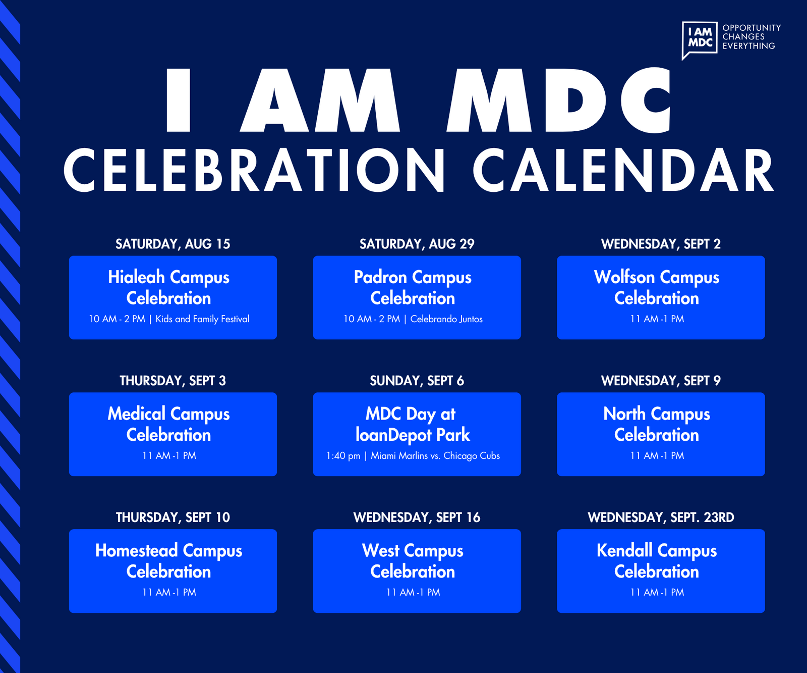 I AM MDC Day Content Calendar I AM MDC Day Content Calendar