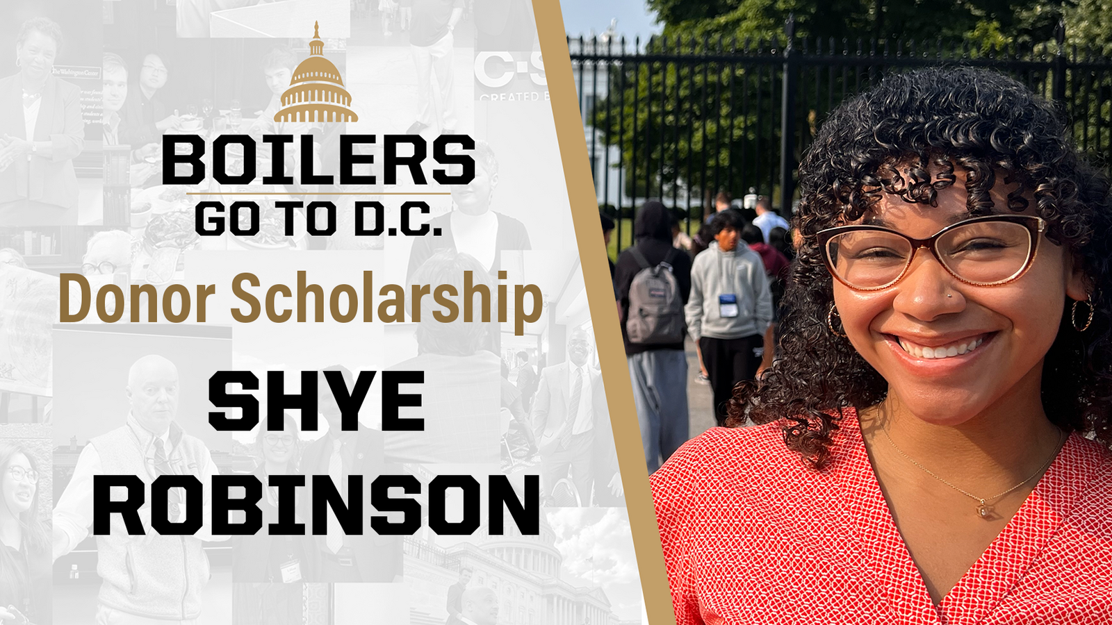 Boilers Go To DC Donor Scholarship Shye Robinson