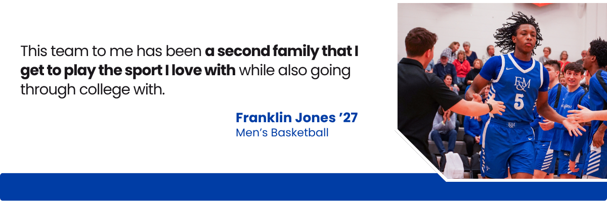 Quote from basketball player Franklin Jones '27 Quote from basketball player Franklin Jones '27
