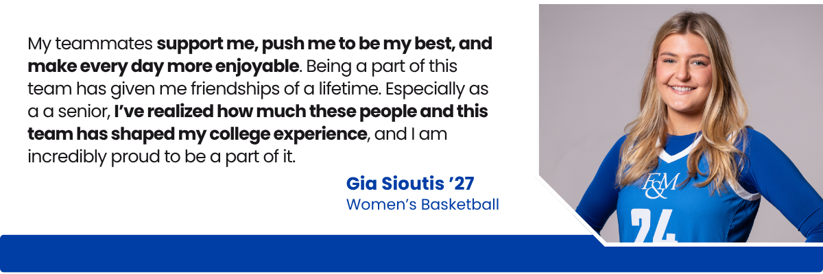 Quote from basketball player Gia Sioutis '27 Quote from basketball player Gia Sioutis '27