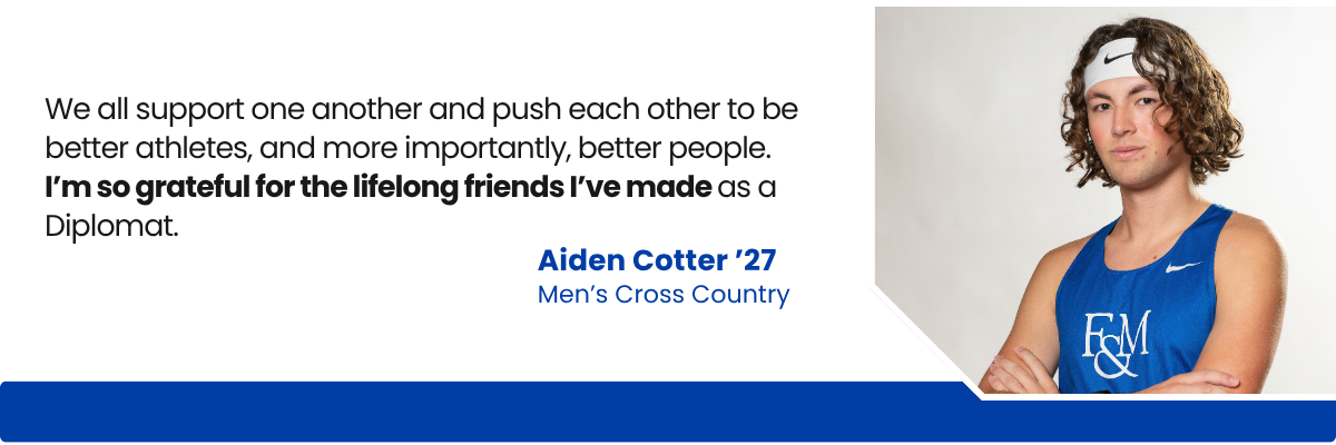 Quote from runner Aidan Cotter '27 Quote from runner Aidan Cotter '27
