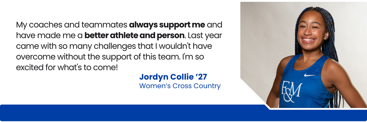 Quote from runner Jordyn Collie '27 Quote from runner Jordyn Collie '27
