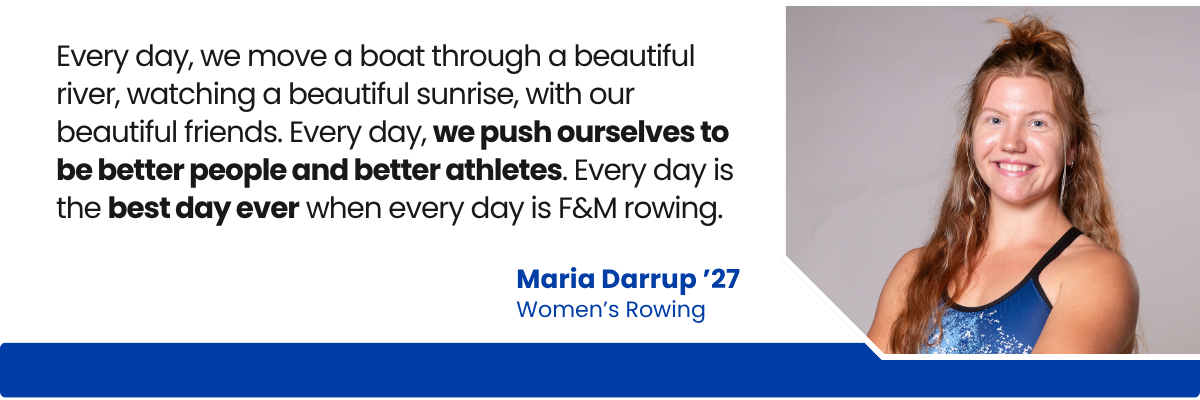 Quote from rower Maria Darrup '27