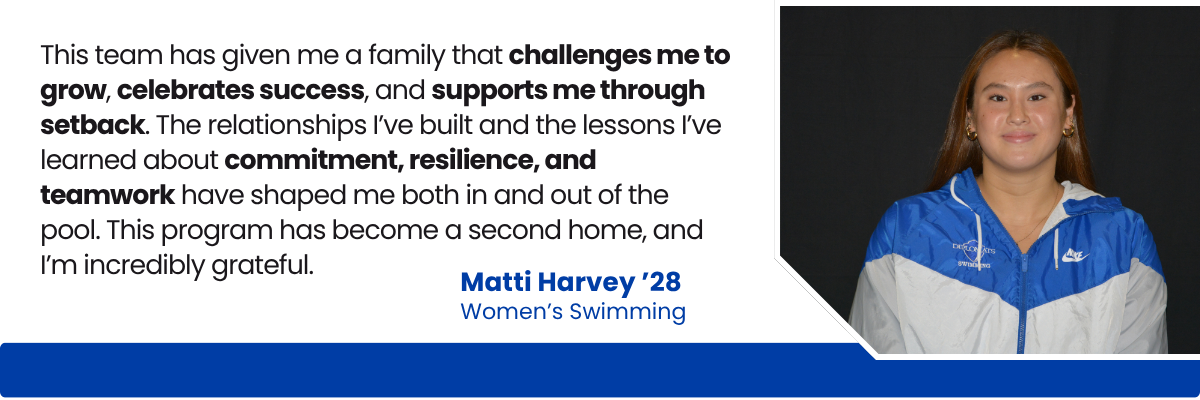 Quote from swimmer Matti Harvey '28 Quote from swimmer Matti Harvey '28