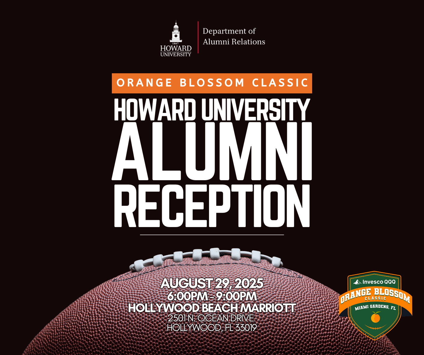 Landing page image for Alumni Reception at the Orange Blossom Classic