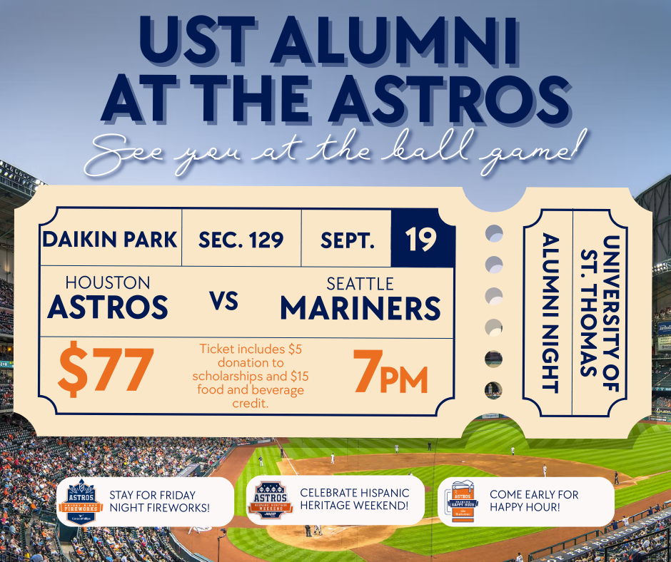 Landing page image for UST Alumni at the Astros 2025
